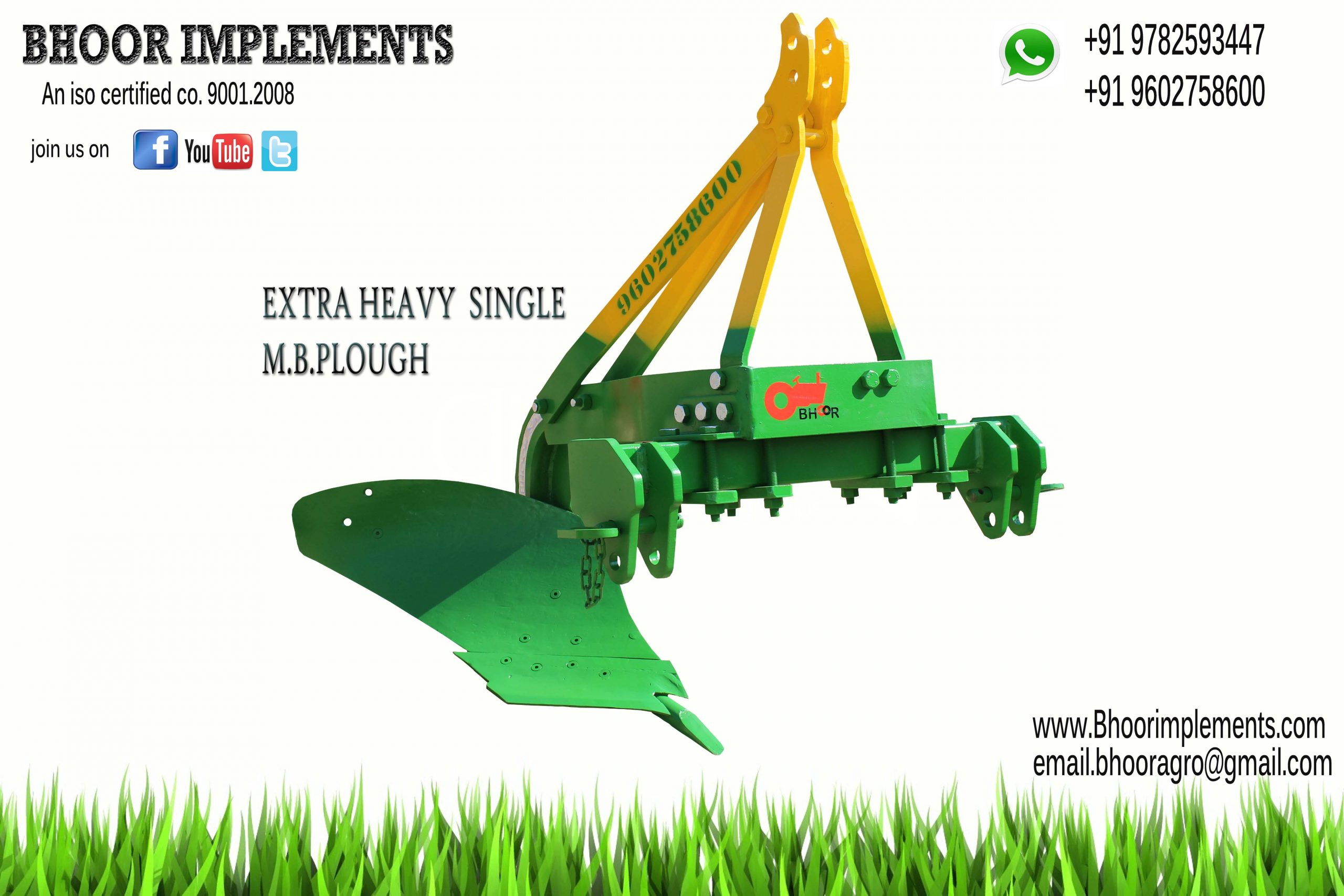 MB Plough Single Heavy Duty Bhoor Implements